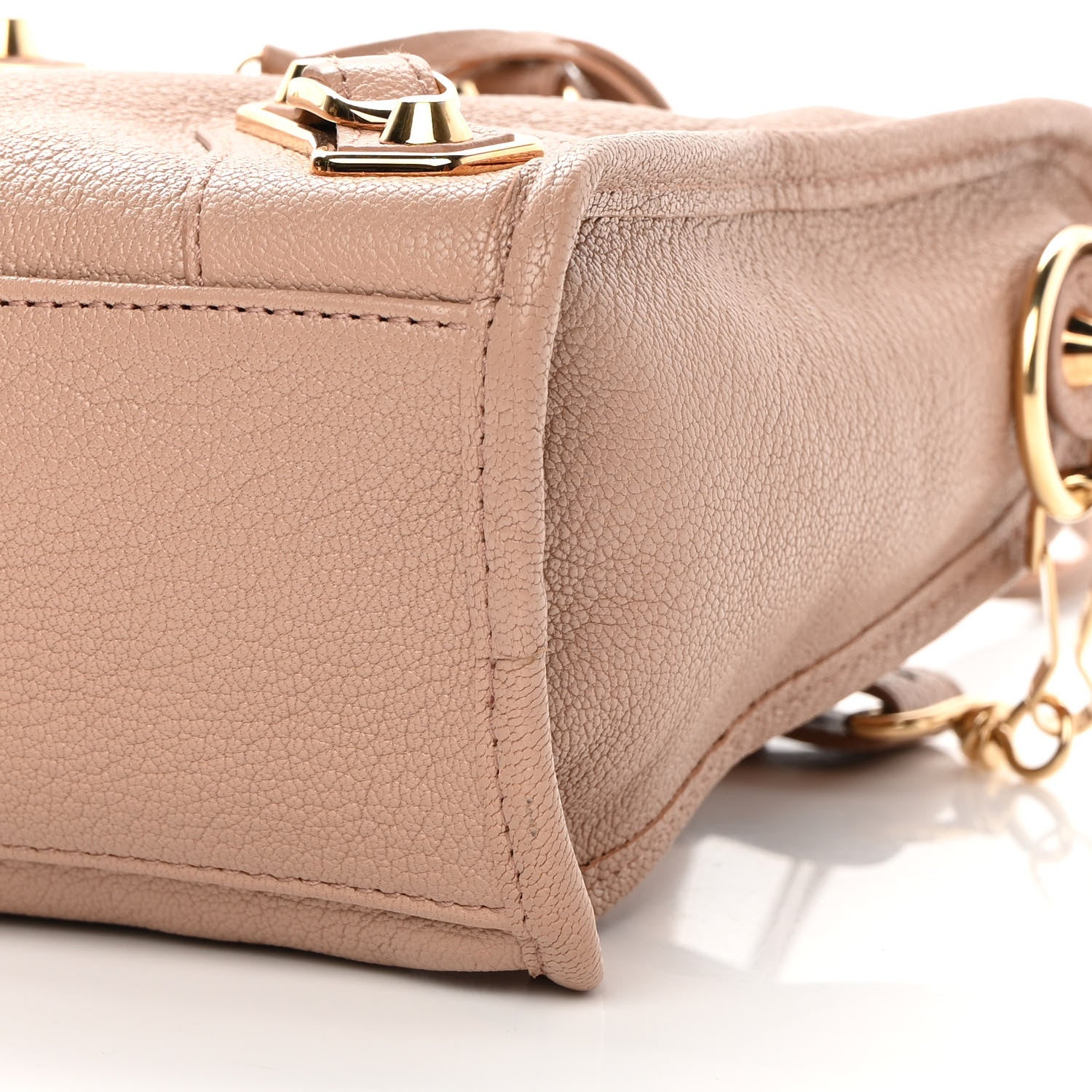 Balenciaga Chevre Gold Metallic Edge Hardware S City Rose Des Sables 10 of 16