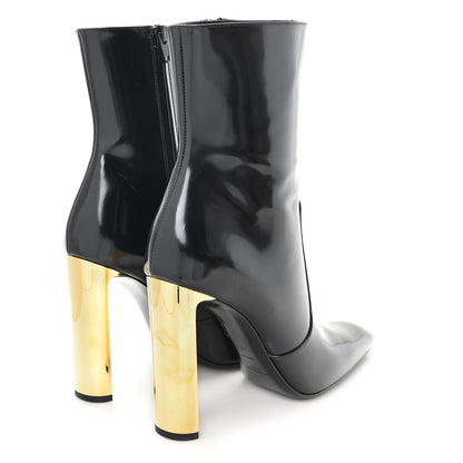 Saint Laurent Vitello Marilyn Auteuil 105 Ankle Zip Boots 40 Black 5 of 9