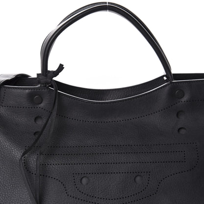 Balenciaga Veau Soyeux Perforated Blackout Hardware City Black 11 of 11