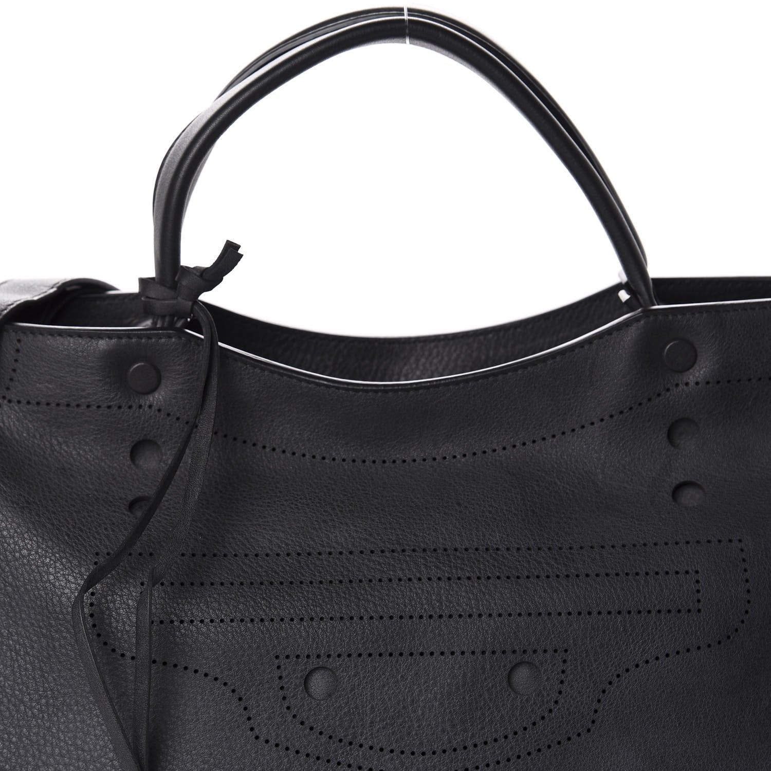 Balenciaga Veau Soyeux Perforated Blackout Hardware City Black 11 of 11