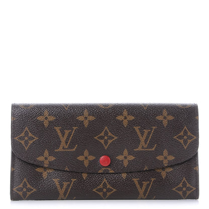 Louis Vuitton Monogram Emilie Wallet Red 1 of 8