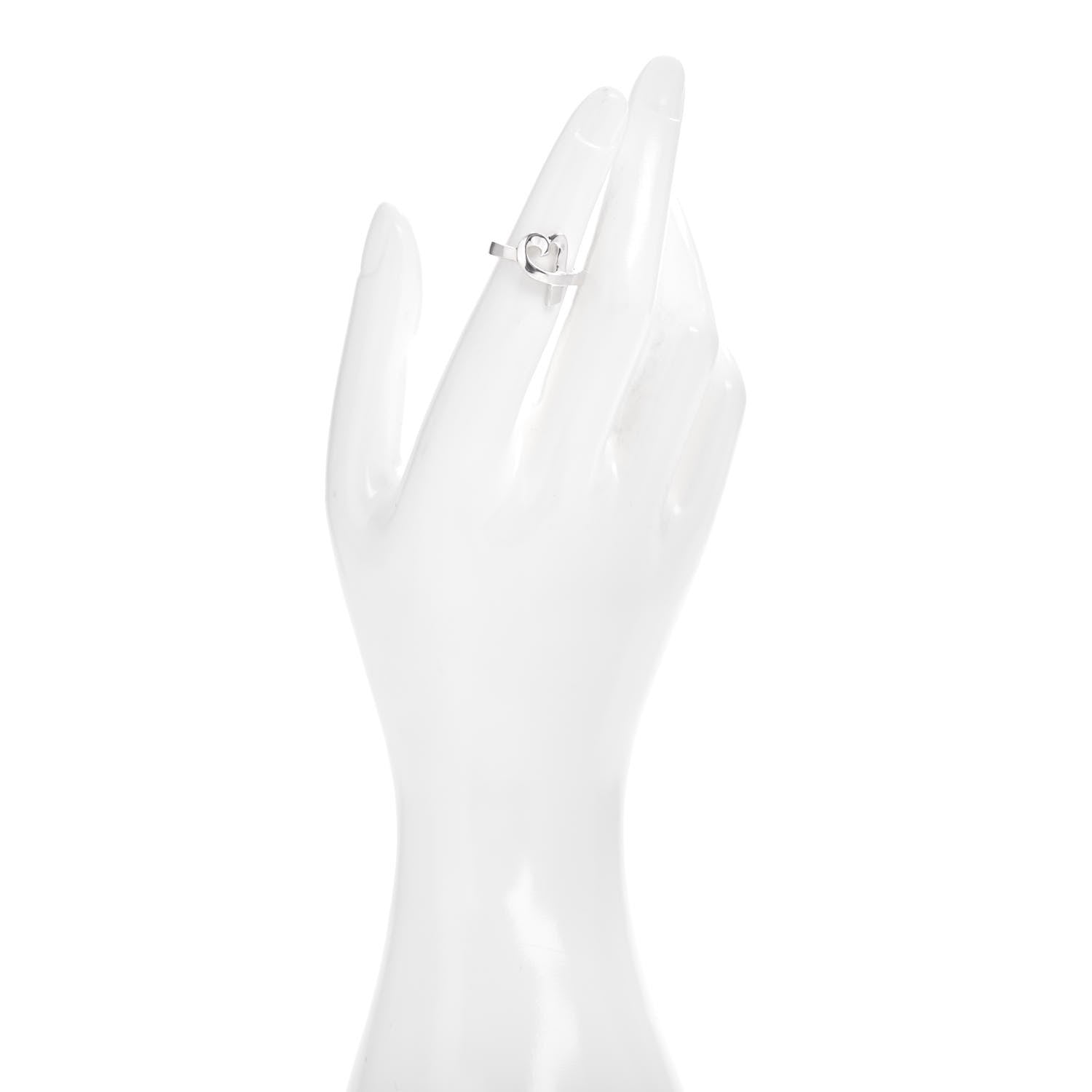 Tiffany Sterling Silver Paloma Picasso Loving Heart Ring 48 4.5 2 of 5