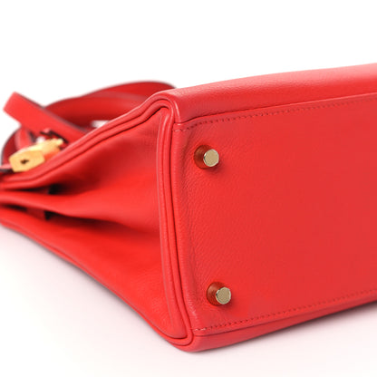 Hermes Evercolor Kelly Retourne 28 Rouge Tomate 9 of 10
