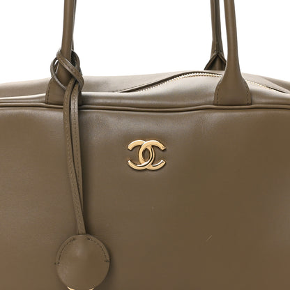 Chanel Calfskin Large Perfect Bowling Bag Dark Khaki 8 of 10