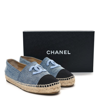 Chanel Denim CC Espadrilles 39 Blue Black 11 of 11