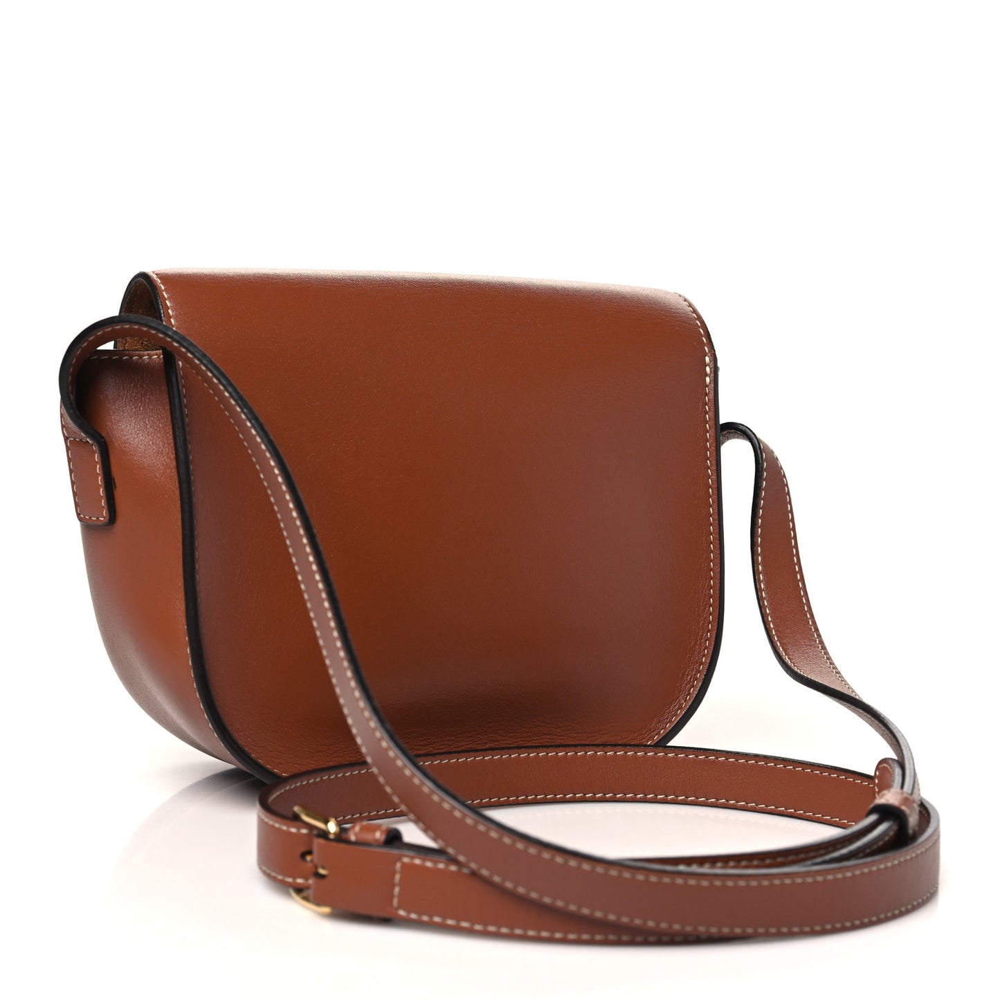 Smooth Calfskin Cuir Triomphe Folco Crossbody Bag Tan