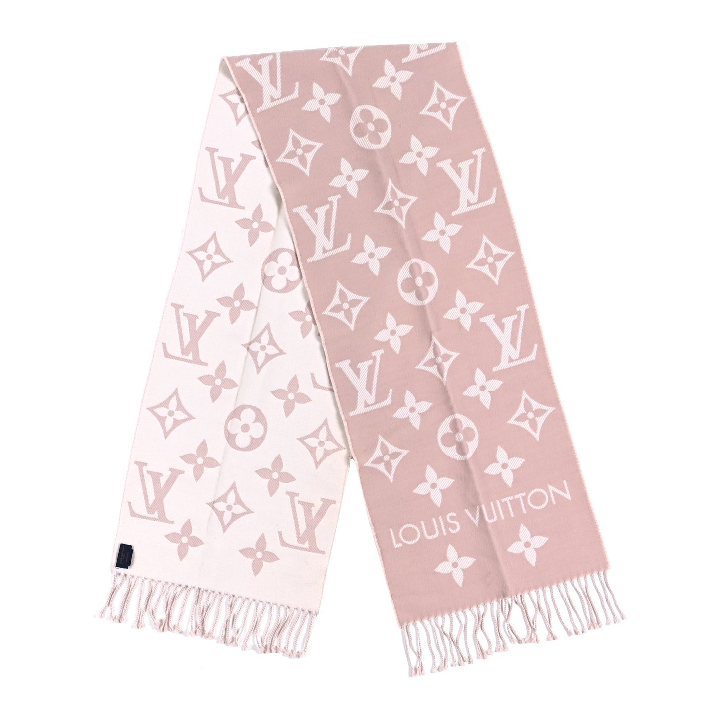 Wool Monogram Daily LV Scarf Beige Rose