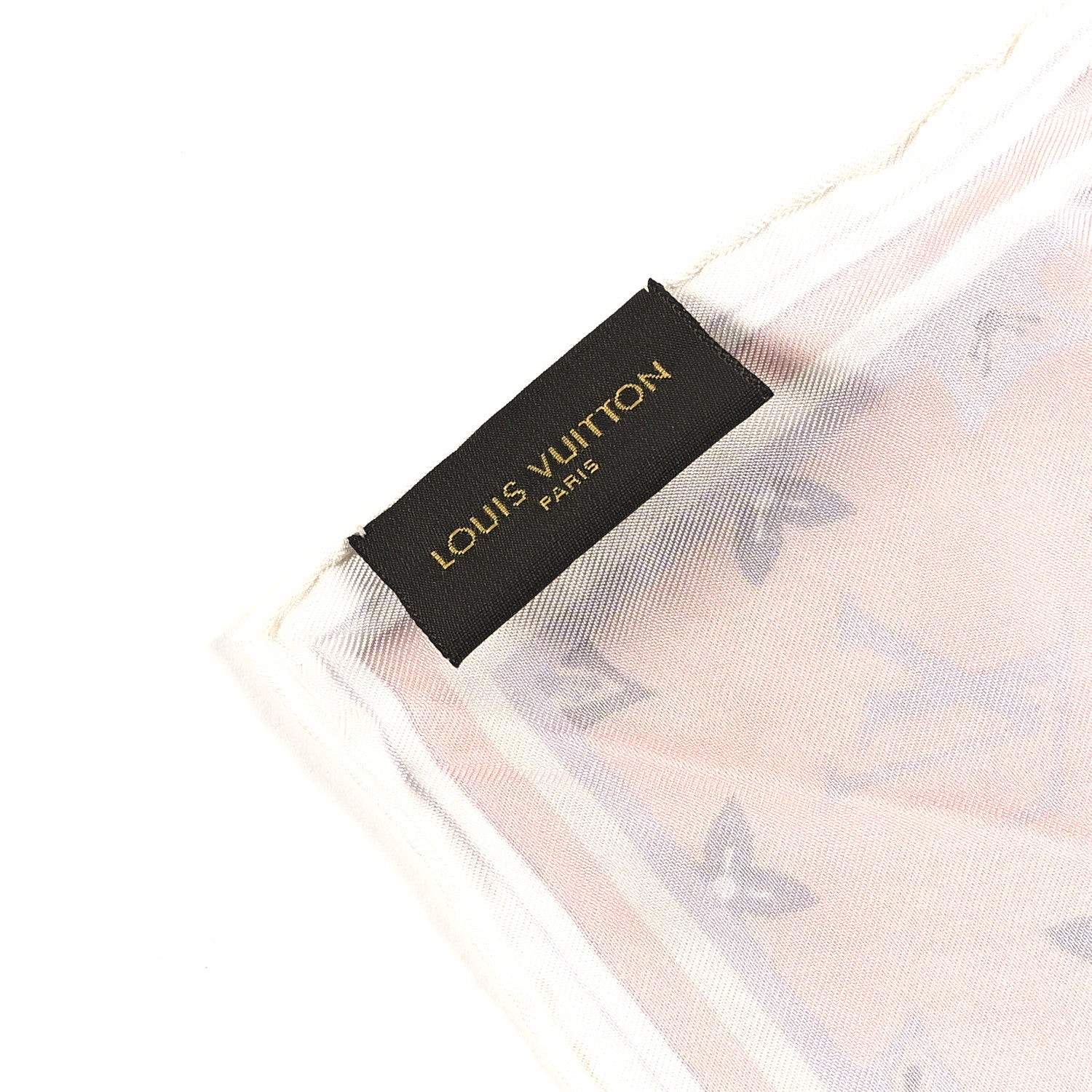Louis Vuitton Silk Monogram Square Scarf Light Pink 3 of 3