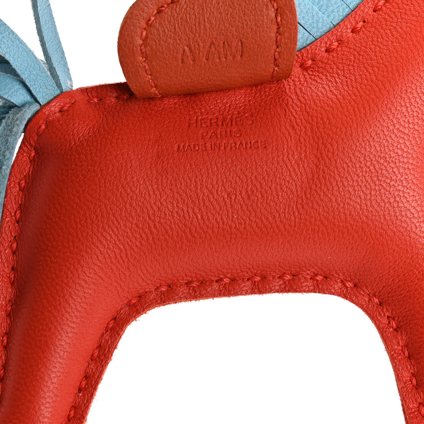 Milo Lambskin Grigri Rodeo Horse Bag Charm PM Capucine Celeste Cornaline