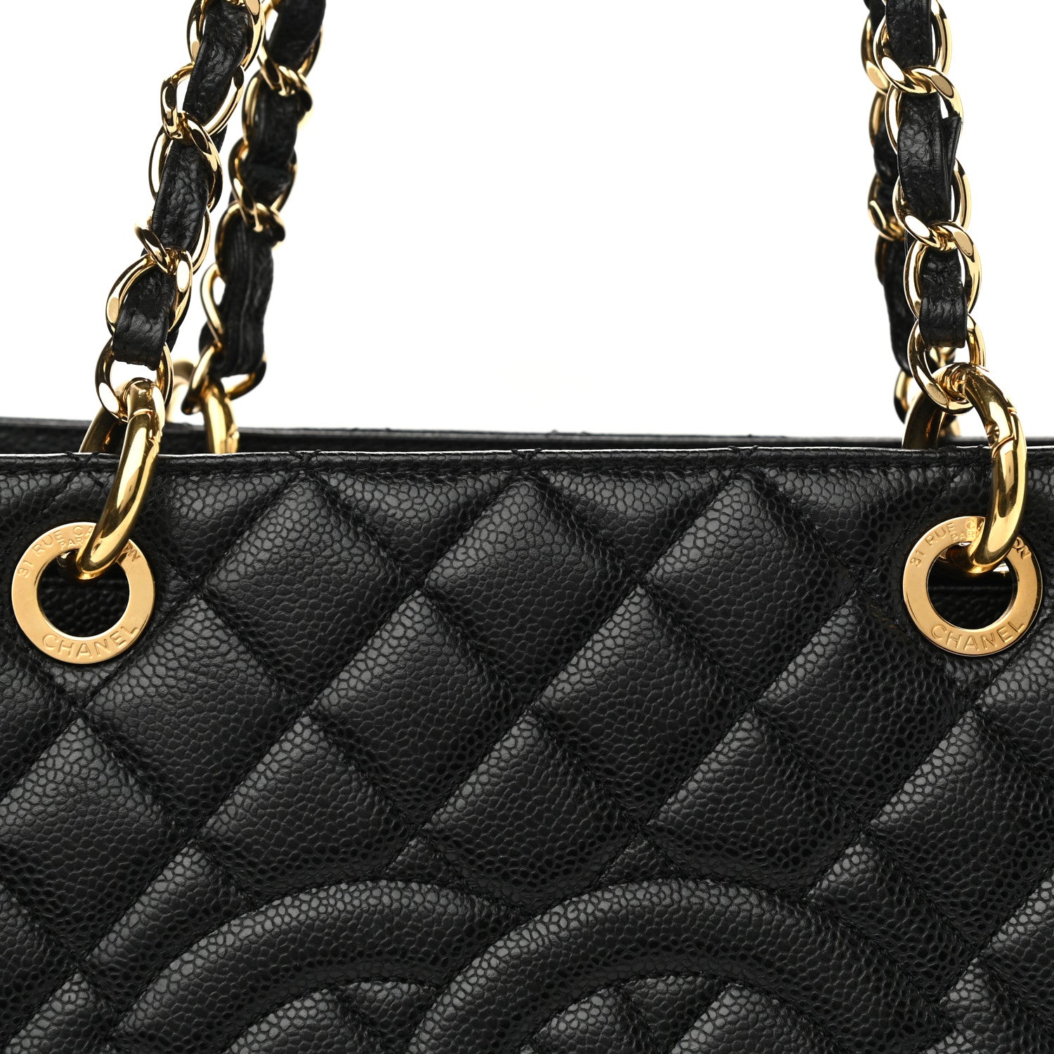 Chanel Caviar Quilted Grand Shopping Tote GST Black 8 of 10