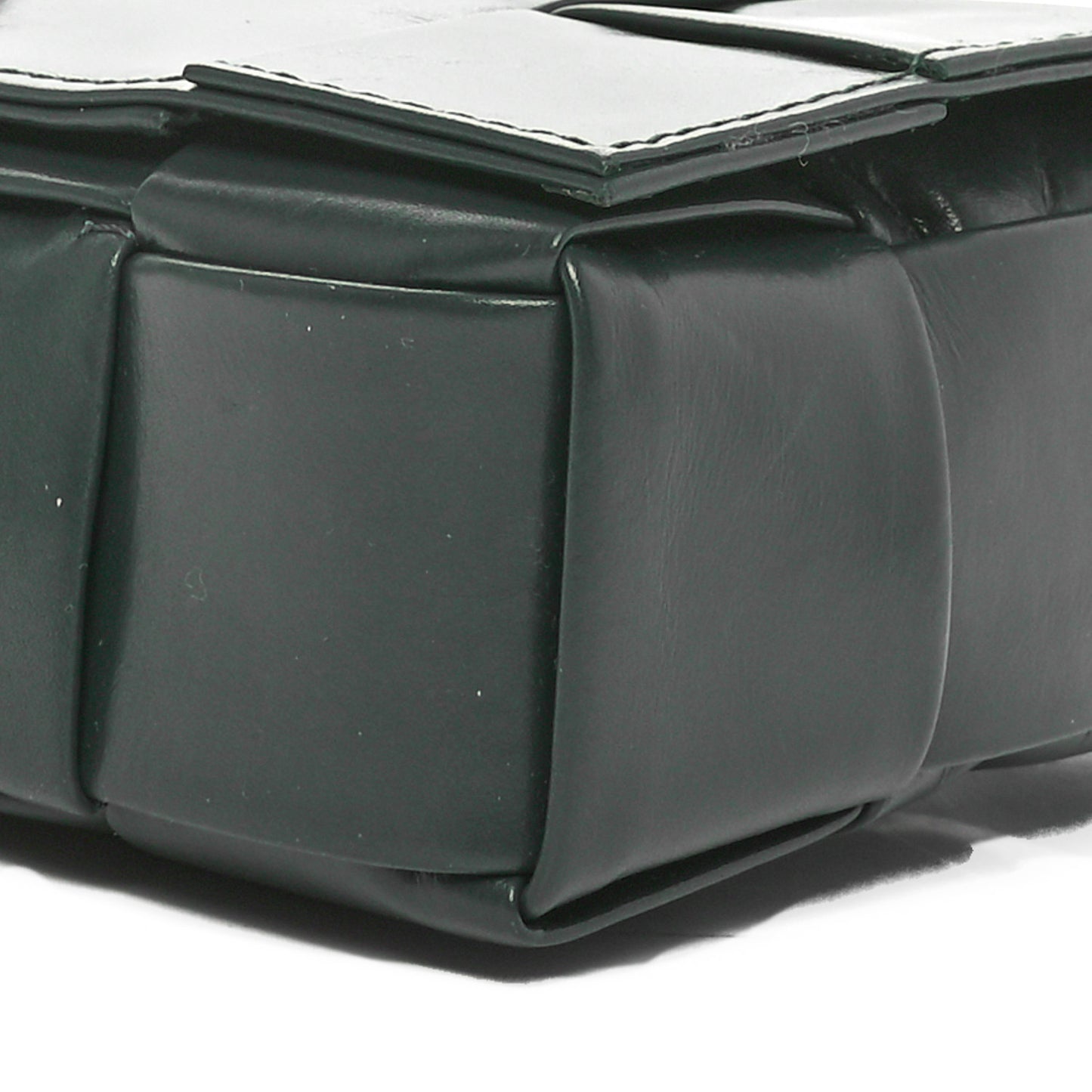 Paper Calfskin Maxi Intreccio Small Cassette Crossbody Bag Raintree