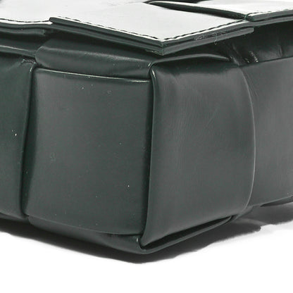 Bottega Veneta Paper Calfskin Maxi Intreccio Small Cassette Crossbody Bag Raintree 11 of 11