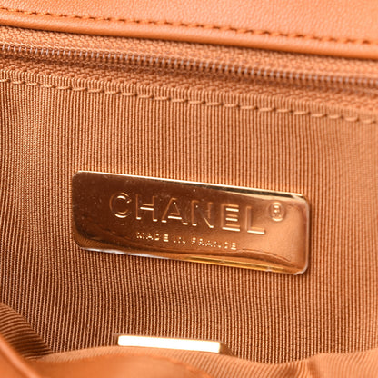 Chanel Lambskin Quilted Medium Chanel 19 Flap Light Brown 7 of 11