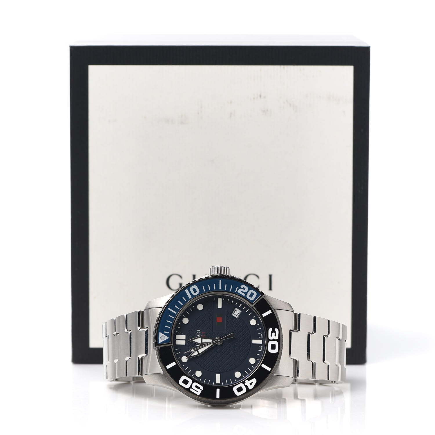 Gucci Stainless Steel 44mm G-Timeless Sport Quartz Watch Blue 7 of 7