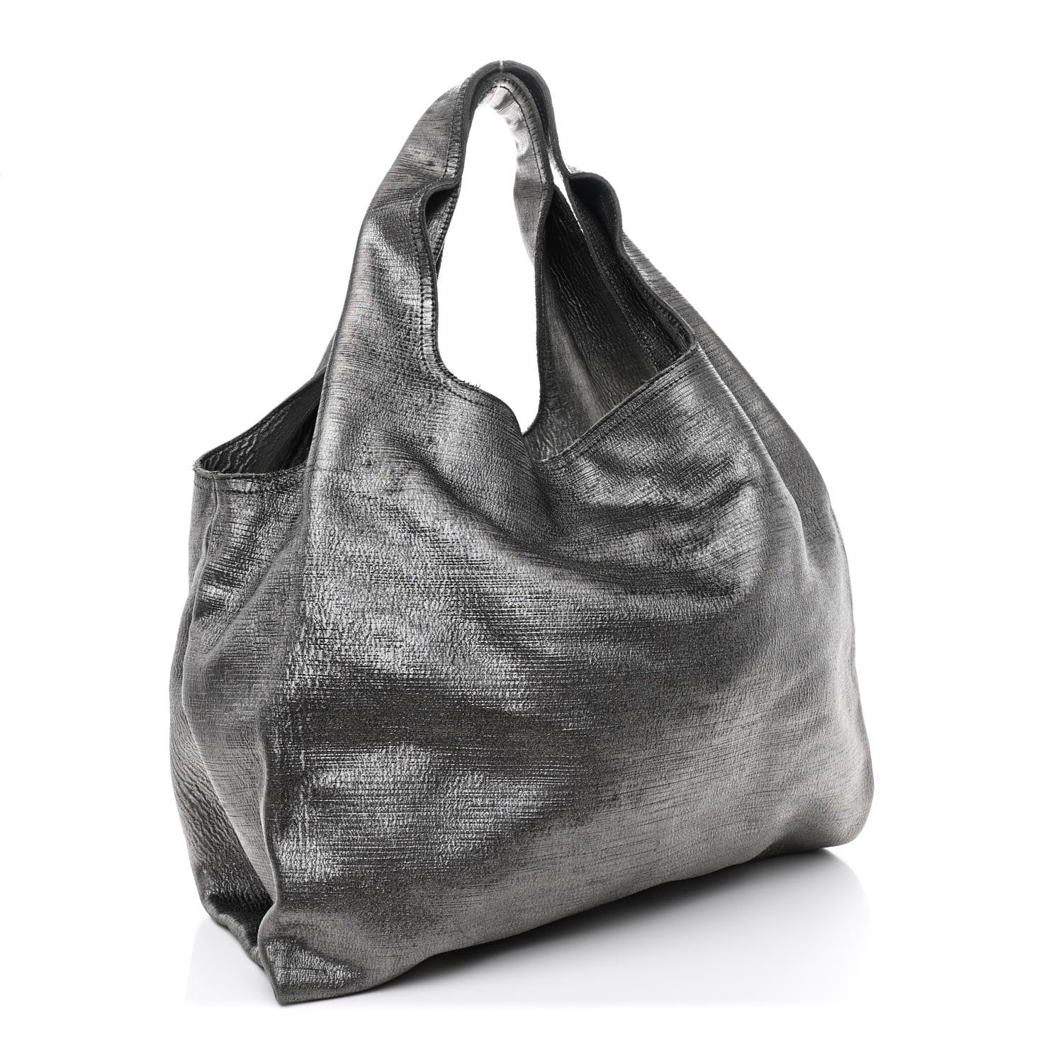 alexanderwang シルバー バッグ Alexander Wang Metallic Pleated Calfskin Hilary Tote Silver