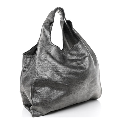 Alexander Wang Metallic Pleated Calfskin Hilary Tote Silver 3 of 11