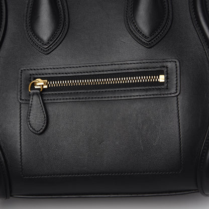 Celine Smooth Calfskin Micro Luggage Black 9 of 12
