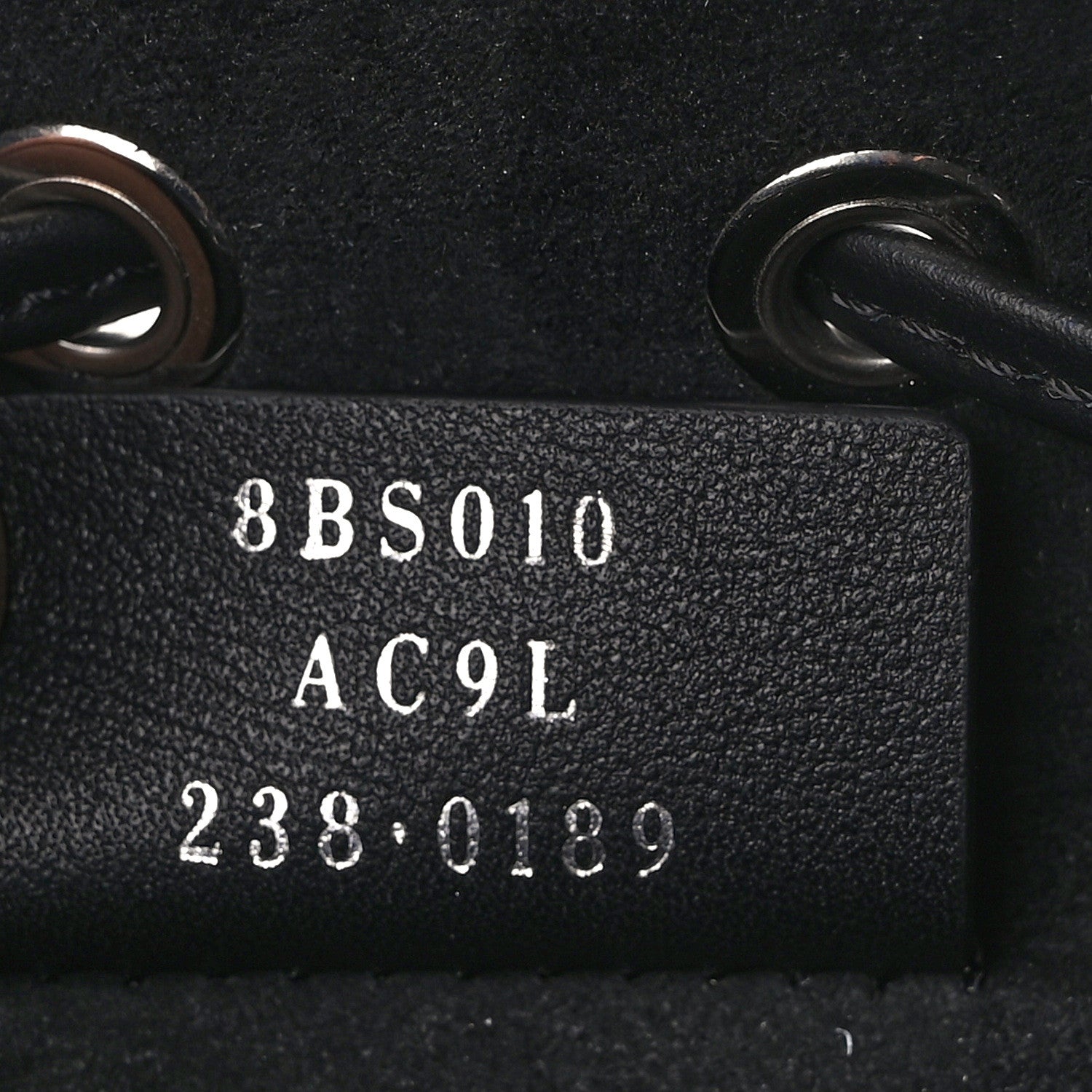 Fendi Vitello King F is Fendi Logo Embossed Mini Mon Tresor Bucket Bag Black 6 of 10