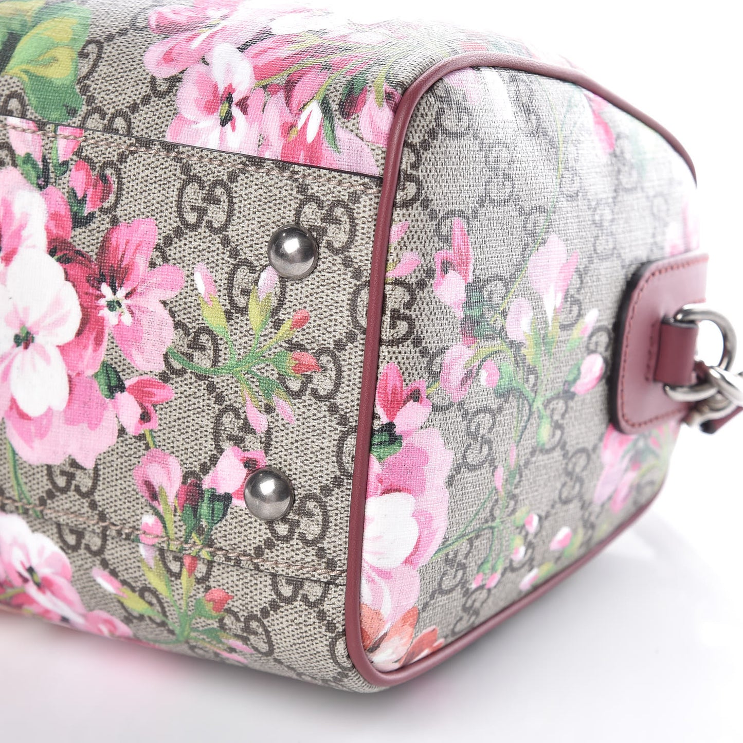 GG Supreme Monogram Blooms Small Boston Beige Multicolor Dry Rose