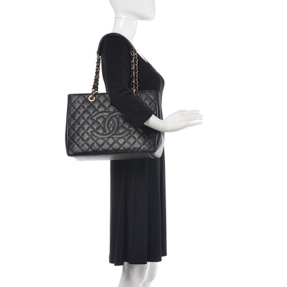 Chanel Caviar Quilted Grand Shopping Tote GST Black 2 of 10