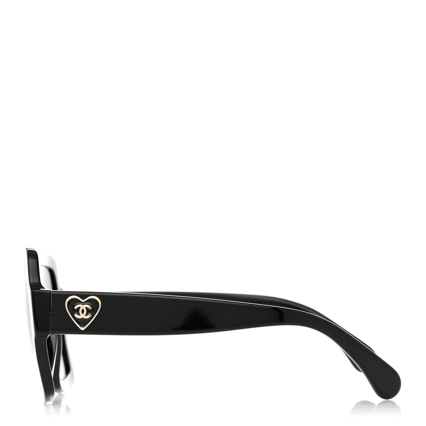 Acetate Square Heart Sunglasses 5479 Black