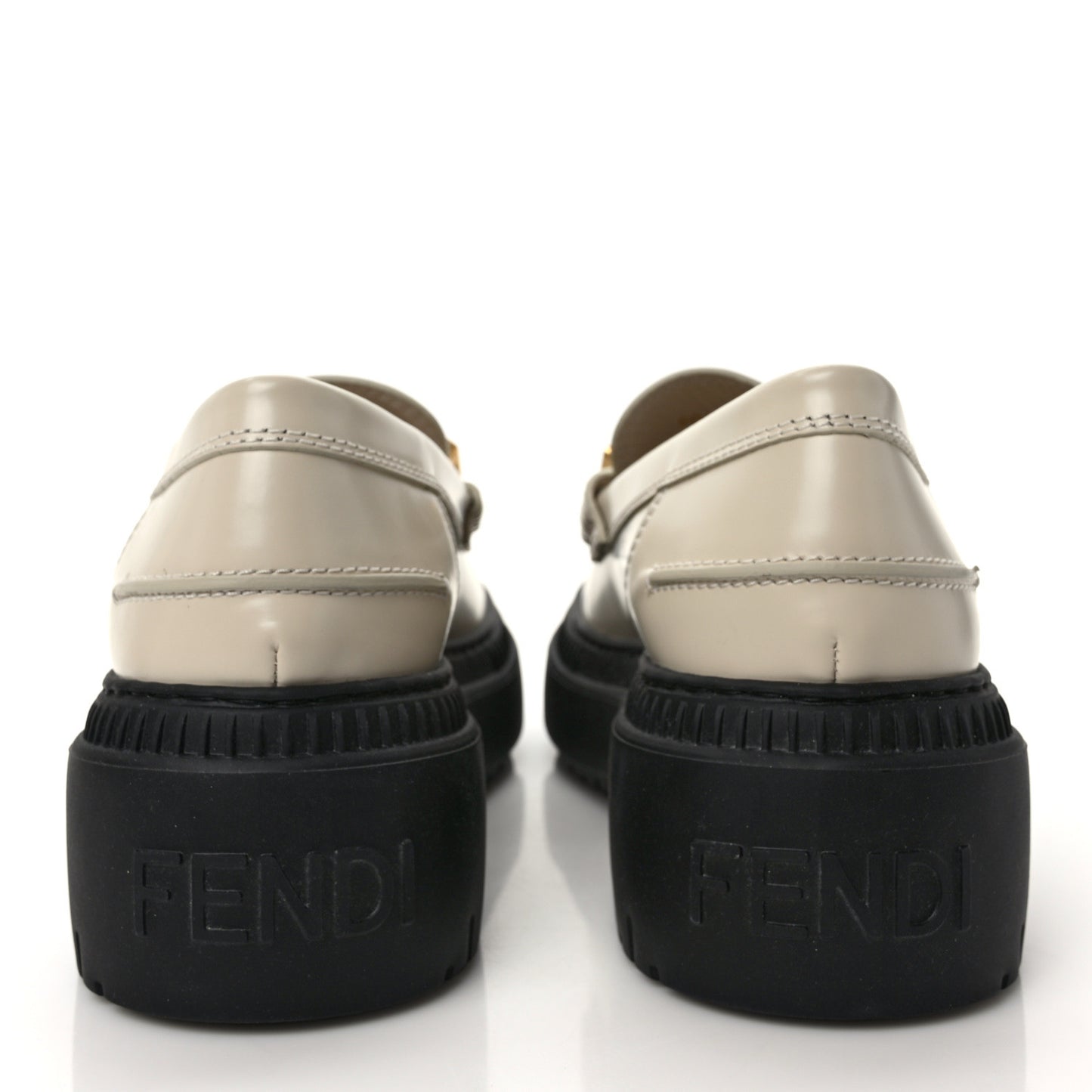 Vitello Abrasivato Fendigraphy 50mm Loafers 38.5 Blanco Babe