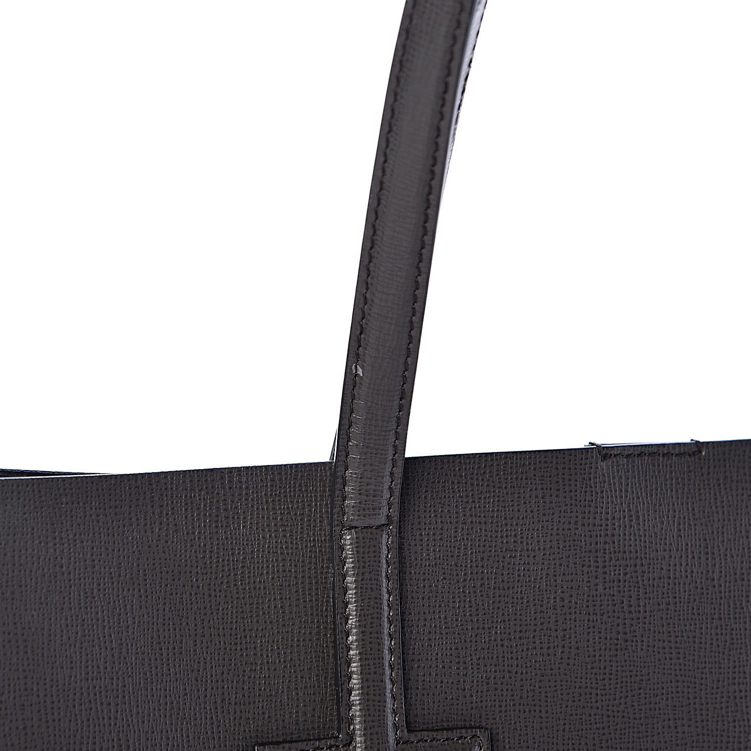 Tom Ford Grained Calfskin Small T Tote Grey 9 of 12