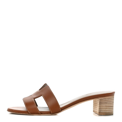 Hermes Calfskin Oasis Sandals 40 Gold 1 of 12