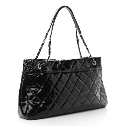 Chanel Patent Quilted Timeless CC Soft Tote Black 2 of 9