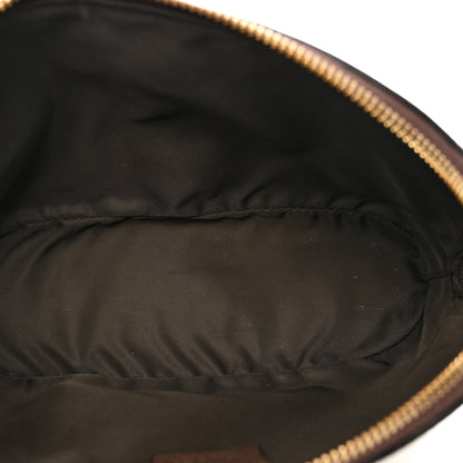 Gucci GG Supreme Monogram Textured Calfskin Web Large Ophidia Cosmetic Case Beige Ebony New Acero 5 of 7