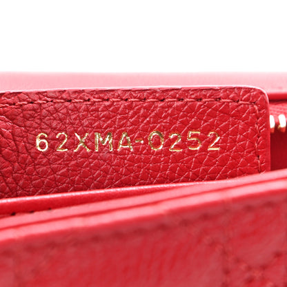 Christian Dior Calfskin Cannage Medium Caro Bag Red 7 of 10