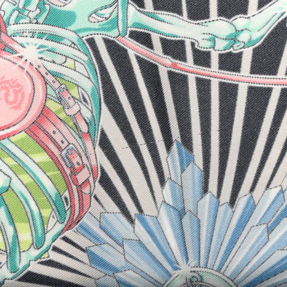 Hermes Silk Chorus Stellarum Scarf 70 Gris Nacre Anthracite Vert 6 of 6