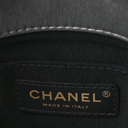 Chanel Metallic Lambskin Quilted Mini Side Note Flap Grey 6 of 11