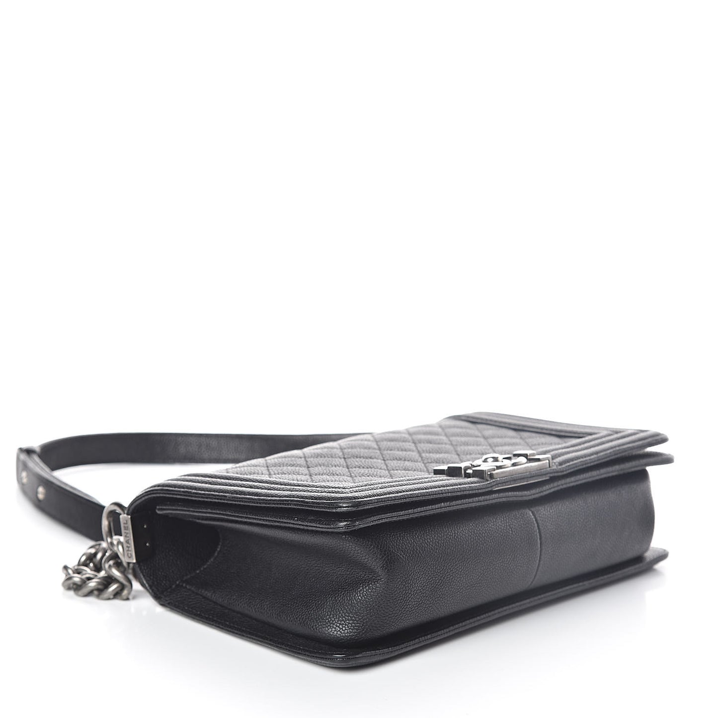Caviar Quilted Medium Boy Flap Black