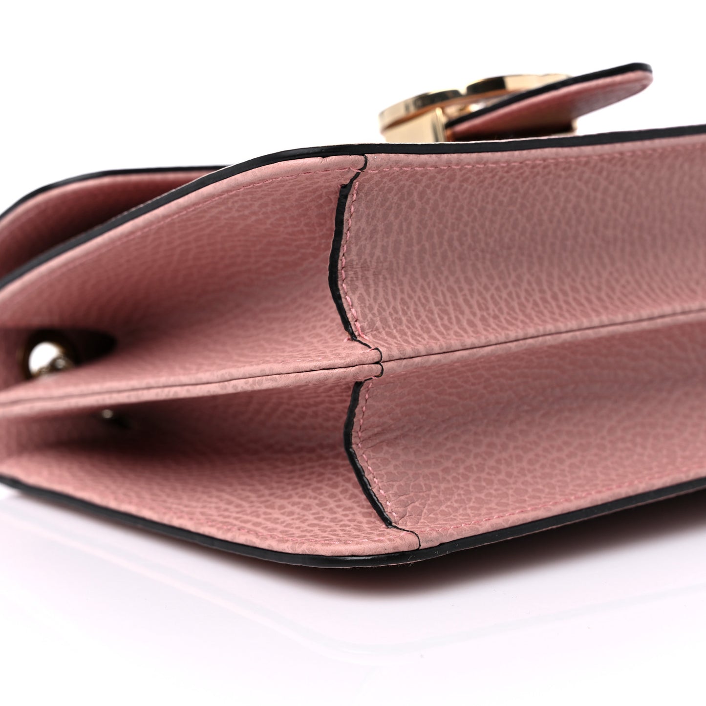Dollar Calfskin Small Interlocking G Shoulder Bag Soft Pink