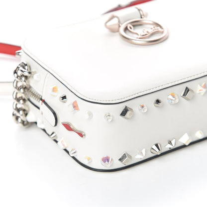 Christian Louboutin Vintage Trashmix Calfskin Spikes Mini Rubylou Crossbody White 7 of 8