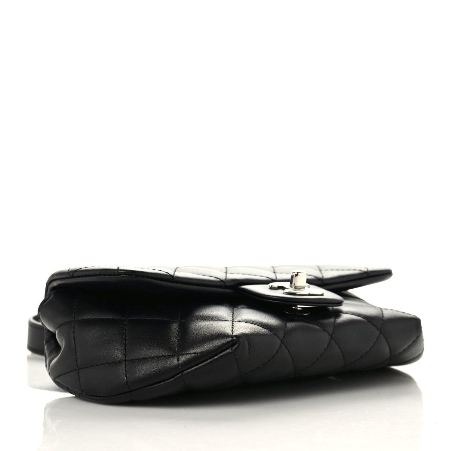 Chanel Calfskin Quilted CC Uniform Flap Belt Bag Black 4 of 9