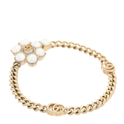 Gucci Pearl GG Marmont Bracelet Aged Gold Pearl Cream 3 of 5