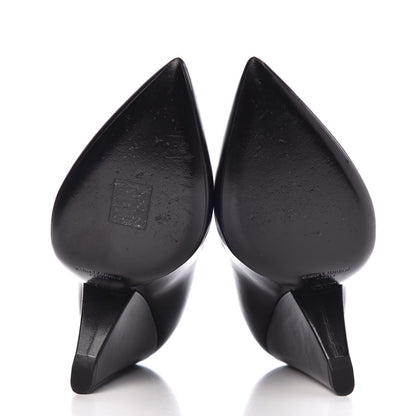 Saint Laurent Calfskin Niki 105 Wedge Booties 38.5 Black 5 of 9