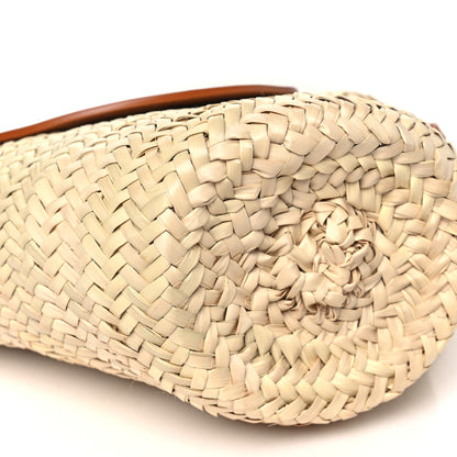 Christian Louboutin Raffia Calfskin Biloumoon Tote Natural Cuoio 7 of 8