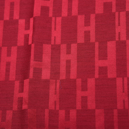 Hermes Silk Wool Faconnee Grand H Scarf 8 of 8