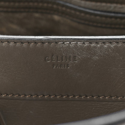 Celine Supple Calfskin Medium Phantom Luggage Khaki Cobalt Trim 8 of 12
