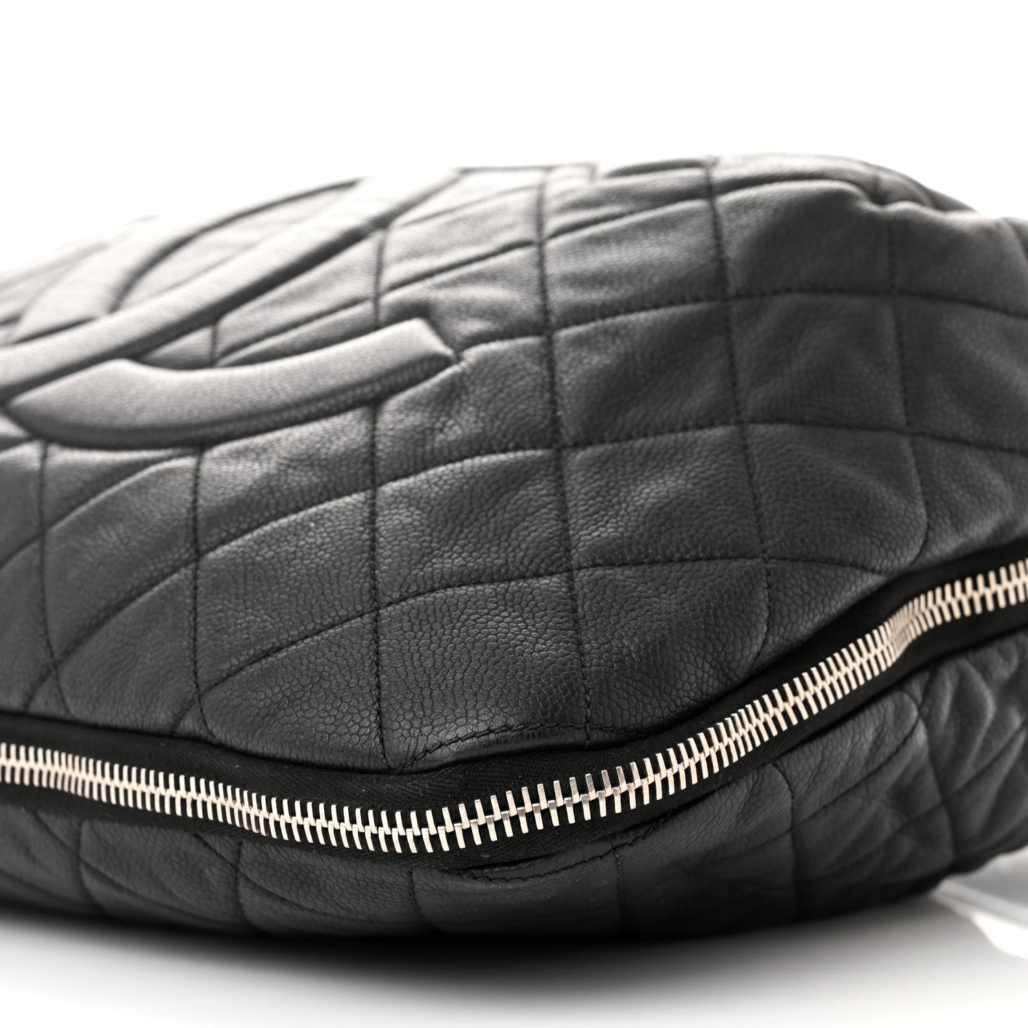 Chanel Caviar Quilted Expandable Zip Shoulder Bag Black 10 of 17