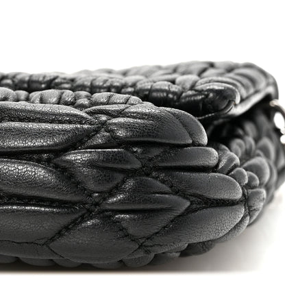 Miu Miu Nappa Matelasse Crystal Flap Clutch Black 9 of 9