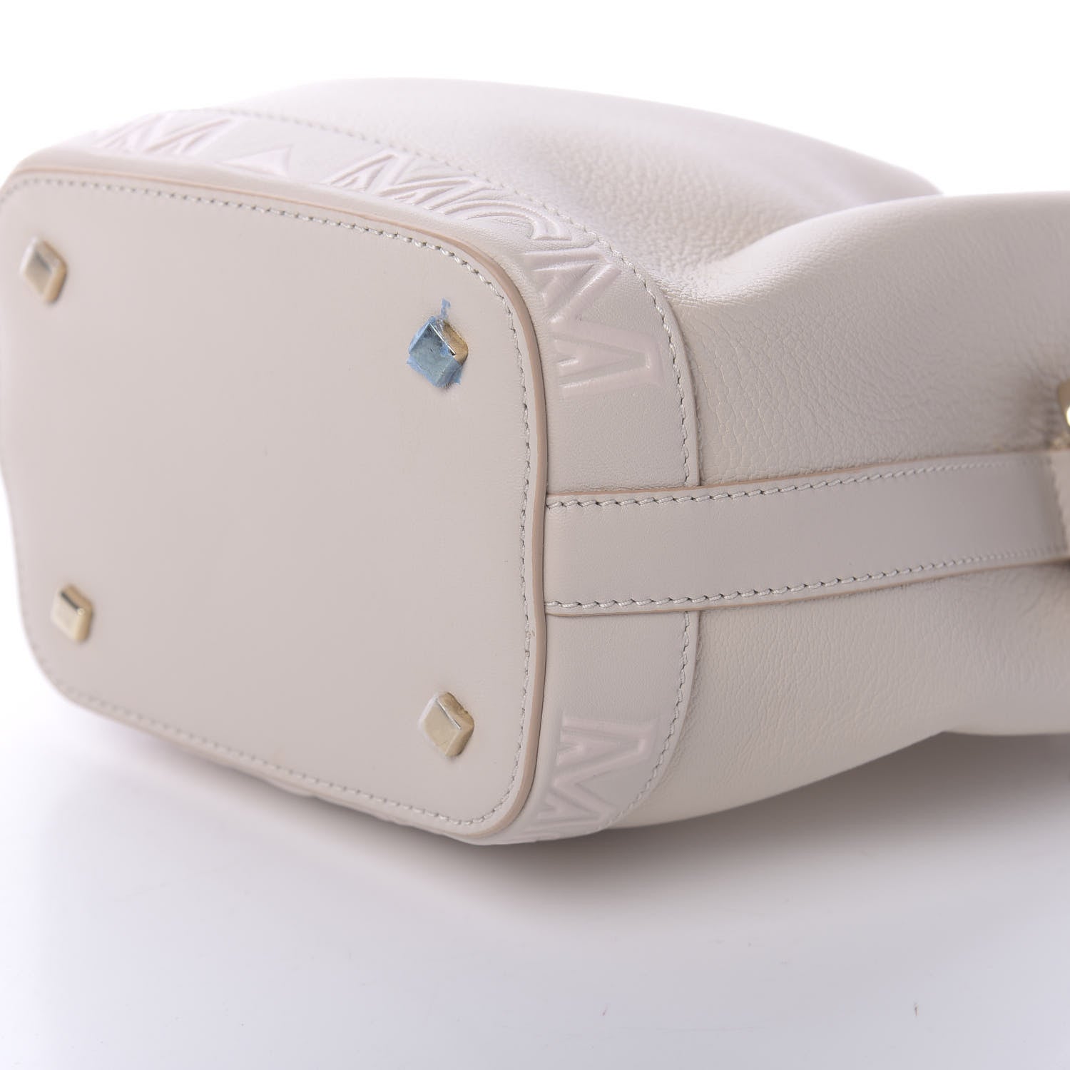 MCM Goatskin Milano Drawstring Mini Bag Pink Tint 7 of 9