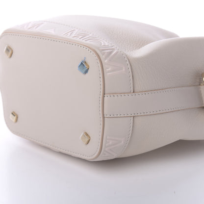 MCM Goatskin Milano Drawstring Mini Bag Pink Tint 7 of 9