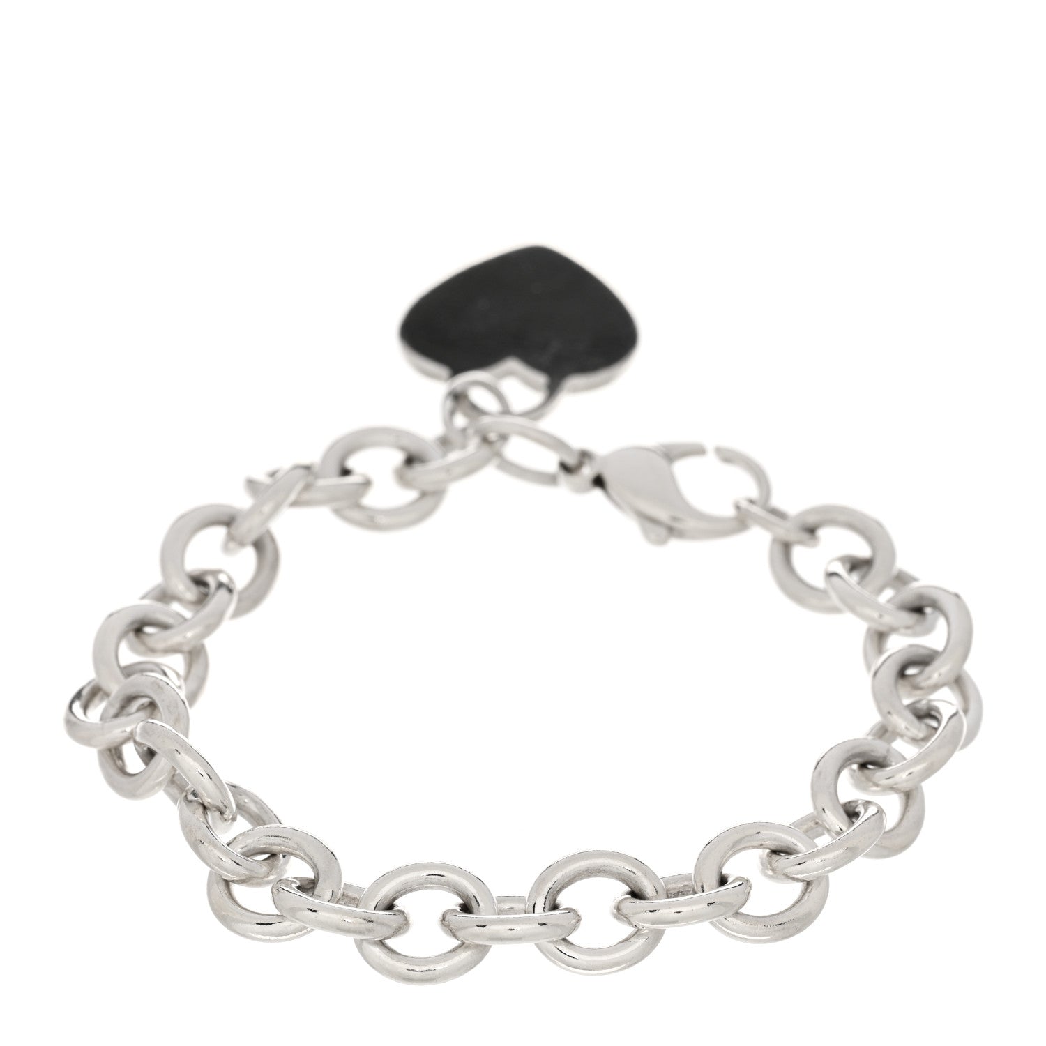 Tiffany Sterling Silver Heart Tag Charm Bracelet 2 of 3