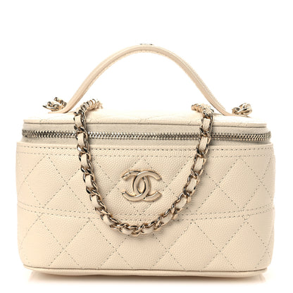 Chanel Caviar Quilted Trendy Handle Mini Vanity Ecru 1 of 11