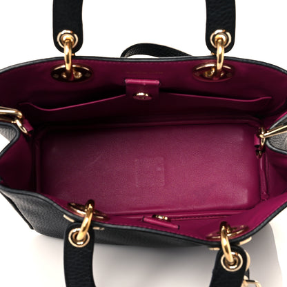 Christian Dior Bullcalf Small Diorissimo Tote Black Rose Indien 4 of 11