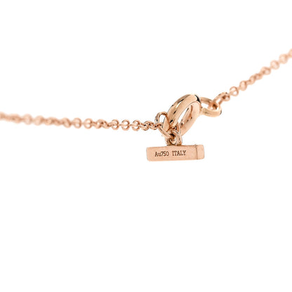 Tiffany 18K Rose Gold Diamond Mother of Pearl Small T Circle Pendant Necklace 5 of 6